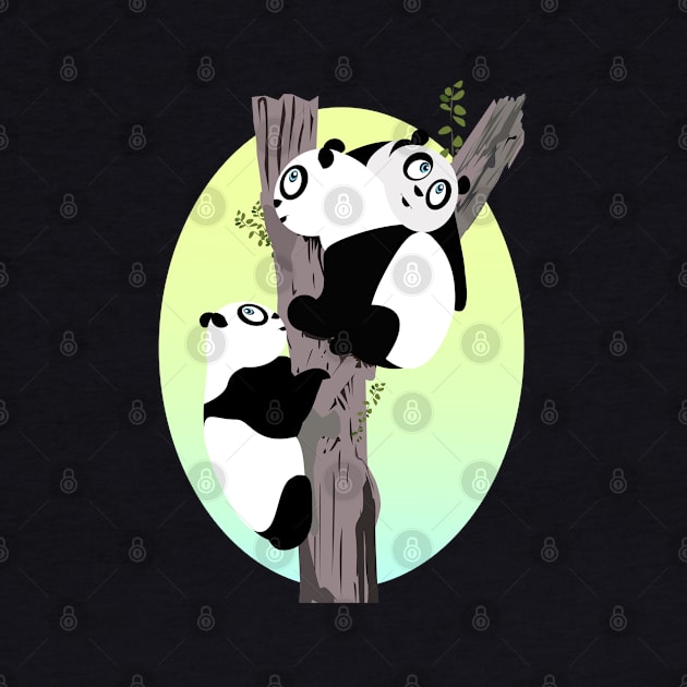 Pandas in a tree by adamzworld